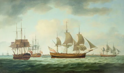 Kereskedelmi hajók a parton, 1783